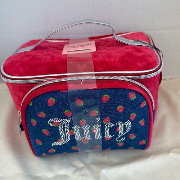 Juicy Couture Pink and Blue Travel Cosmetic Bags - Picture 2 of 10